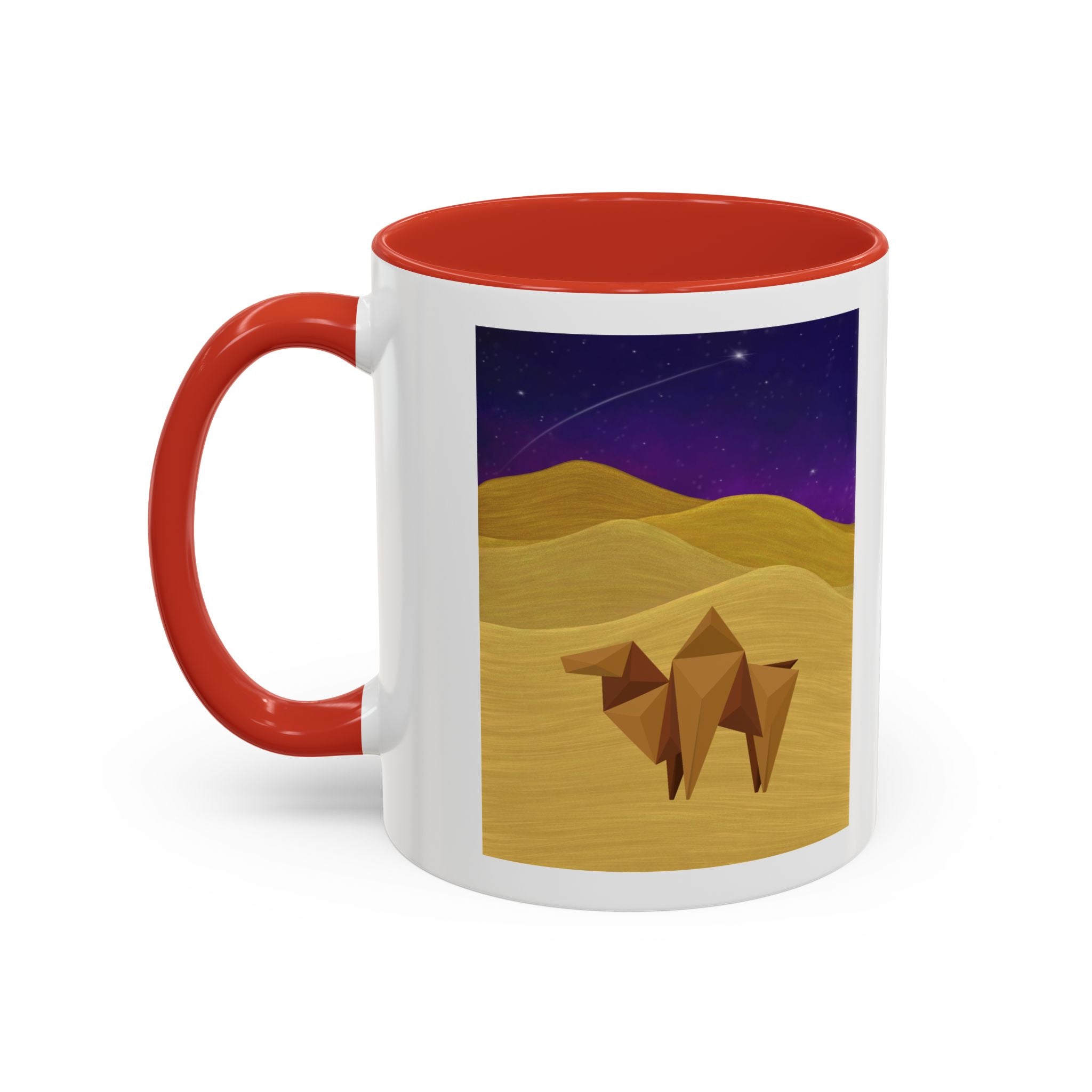 Camel Desert Accent Coffee Mug — Origami Camel Night Sky (11/15oz)