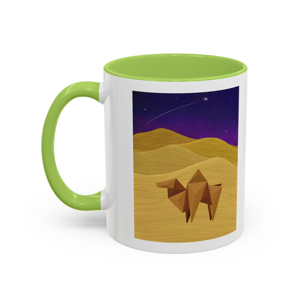 Camel Desert Accent Coffee Mug — Origami Camel Night Sky (11/15oz)