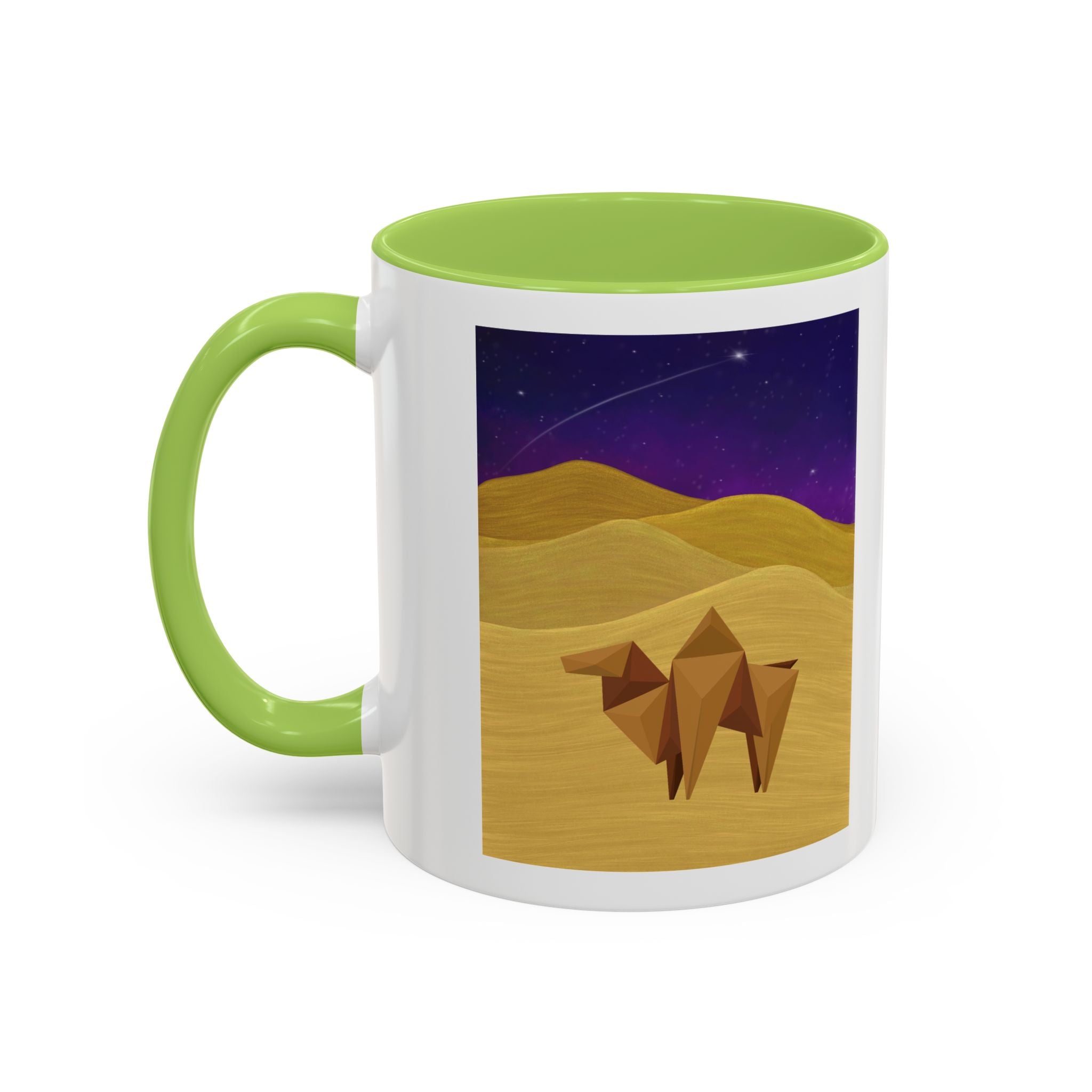 Camel Desert Accent Coffee Mug — Origami Camel Night Sky (11/15oz)