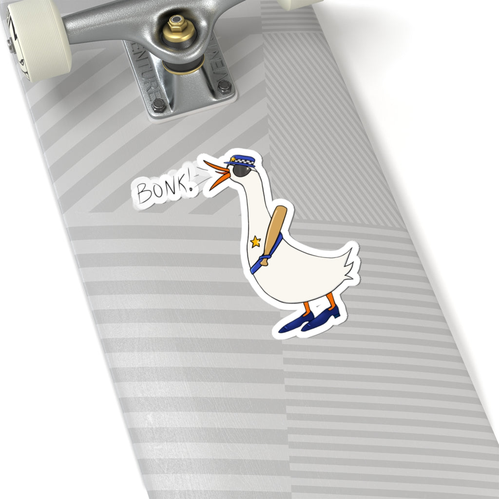 Bonk Police Goose Kiss-Cut Sticker