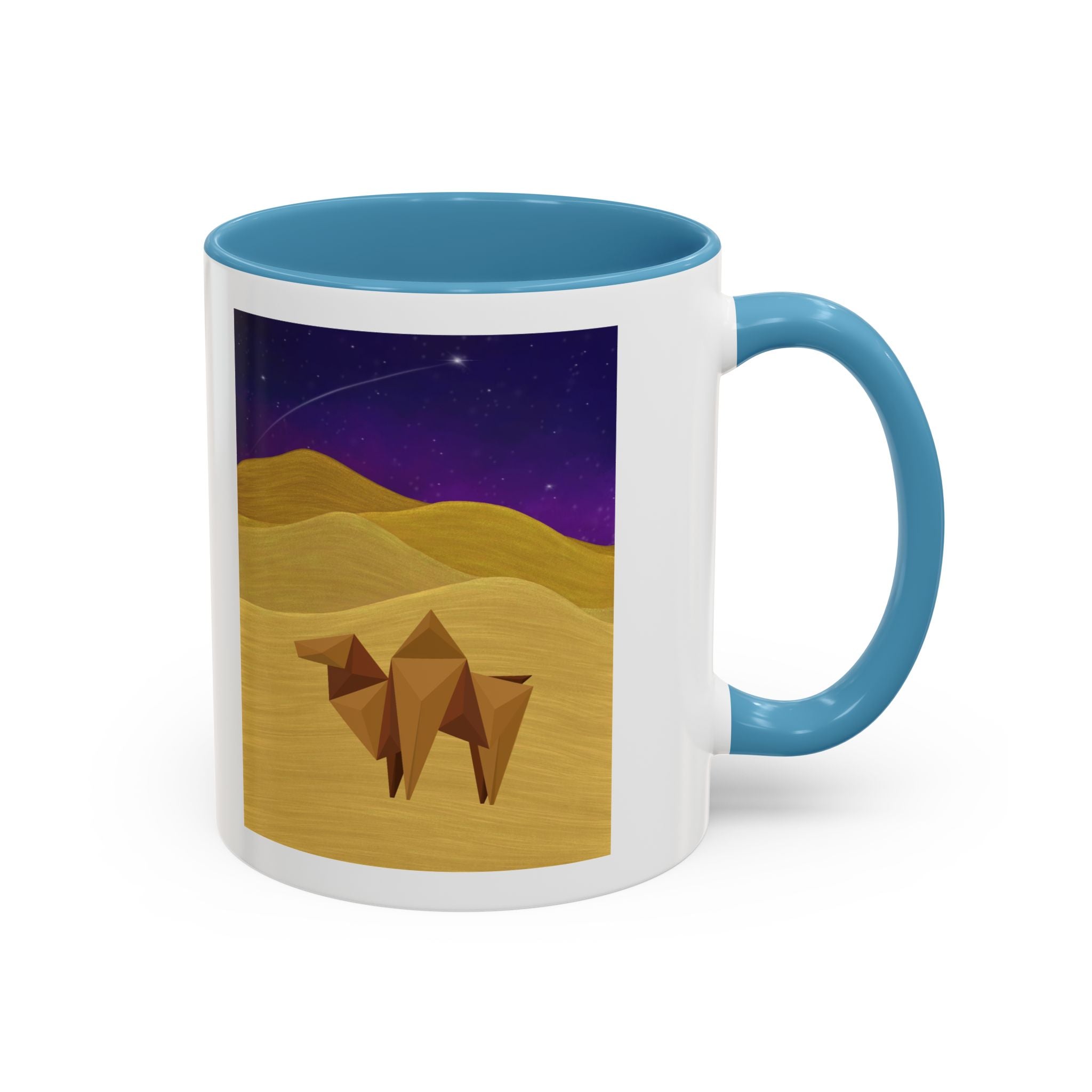 Camel Desert Accent Coffee Mug — Origami Camel Night Sky (11/15oz)