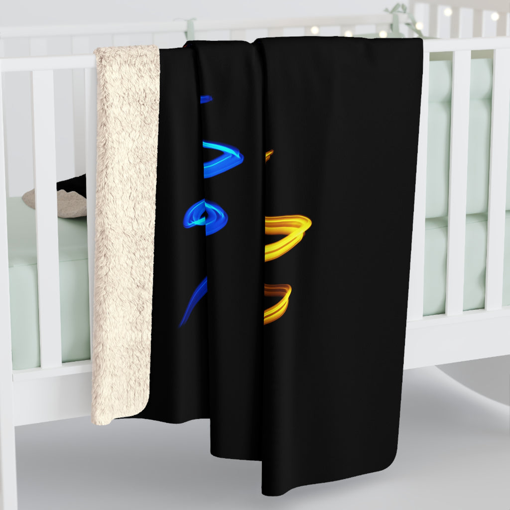 Origami Macaw Parrot Spiral Sherpa Fleece Blanket | Tropical Bird Throw