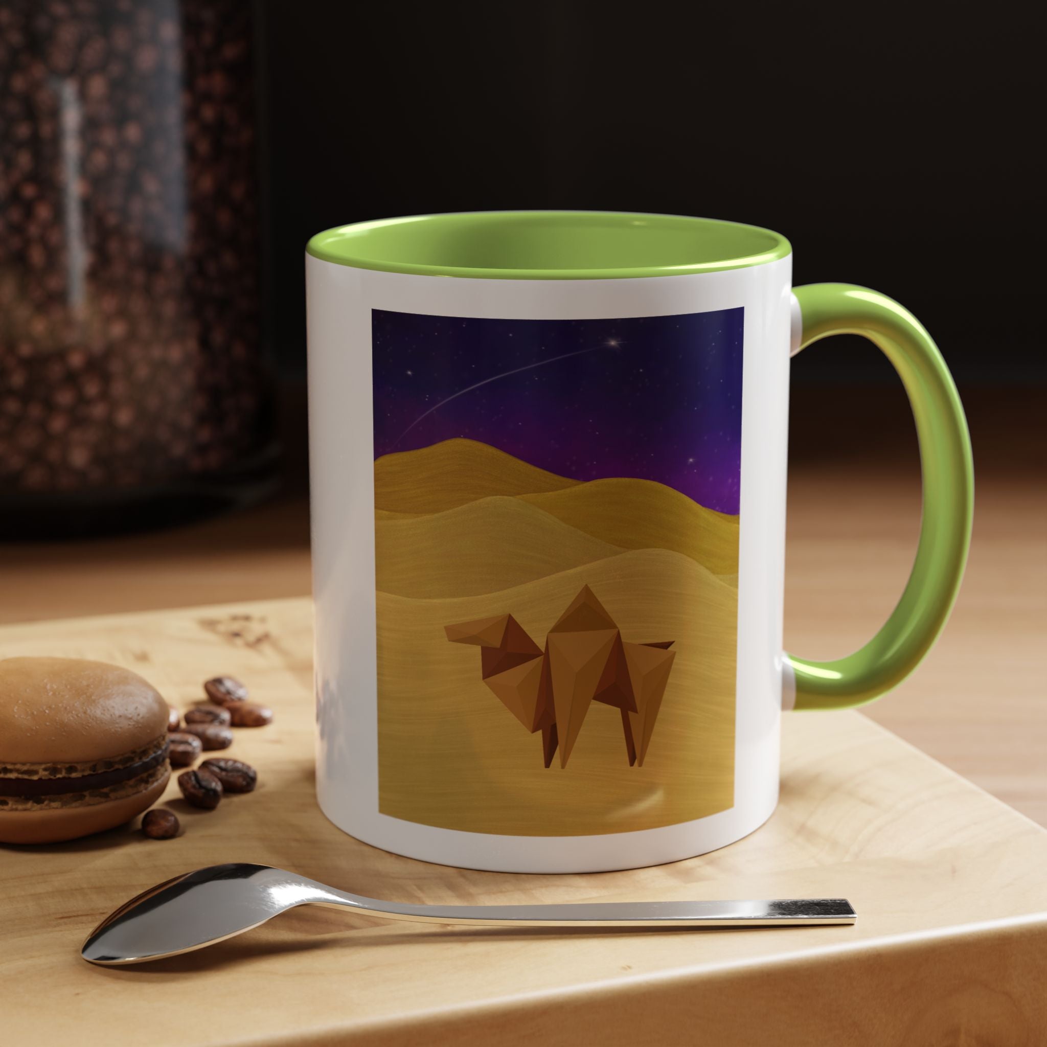 Camel Desert Accent Coffee Mug — Origami Camel Night Sky (11/15oz)