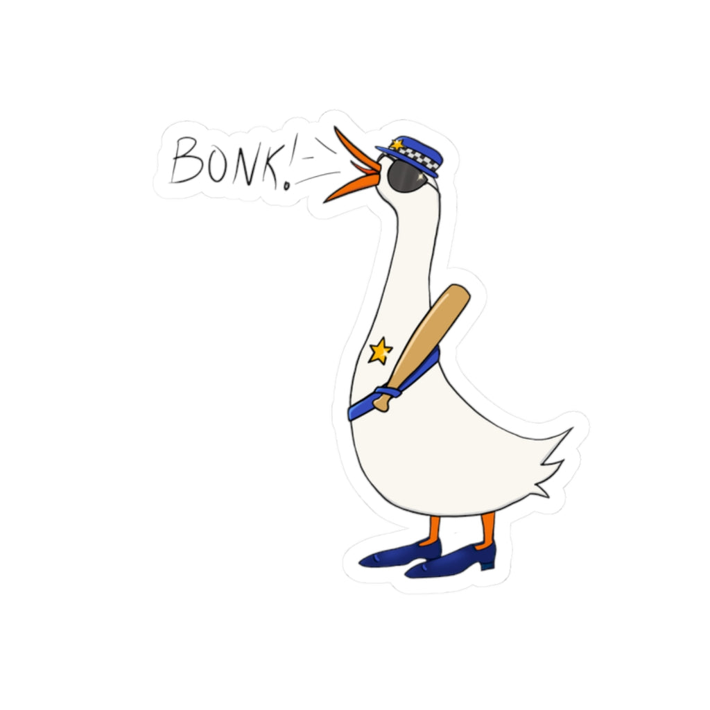Bonk Police Goose Kiss-Cut Sticker