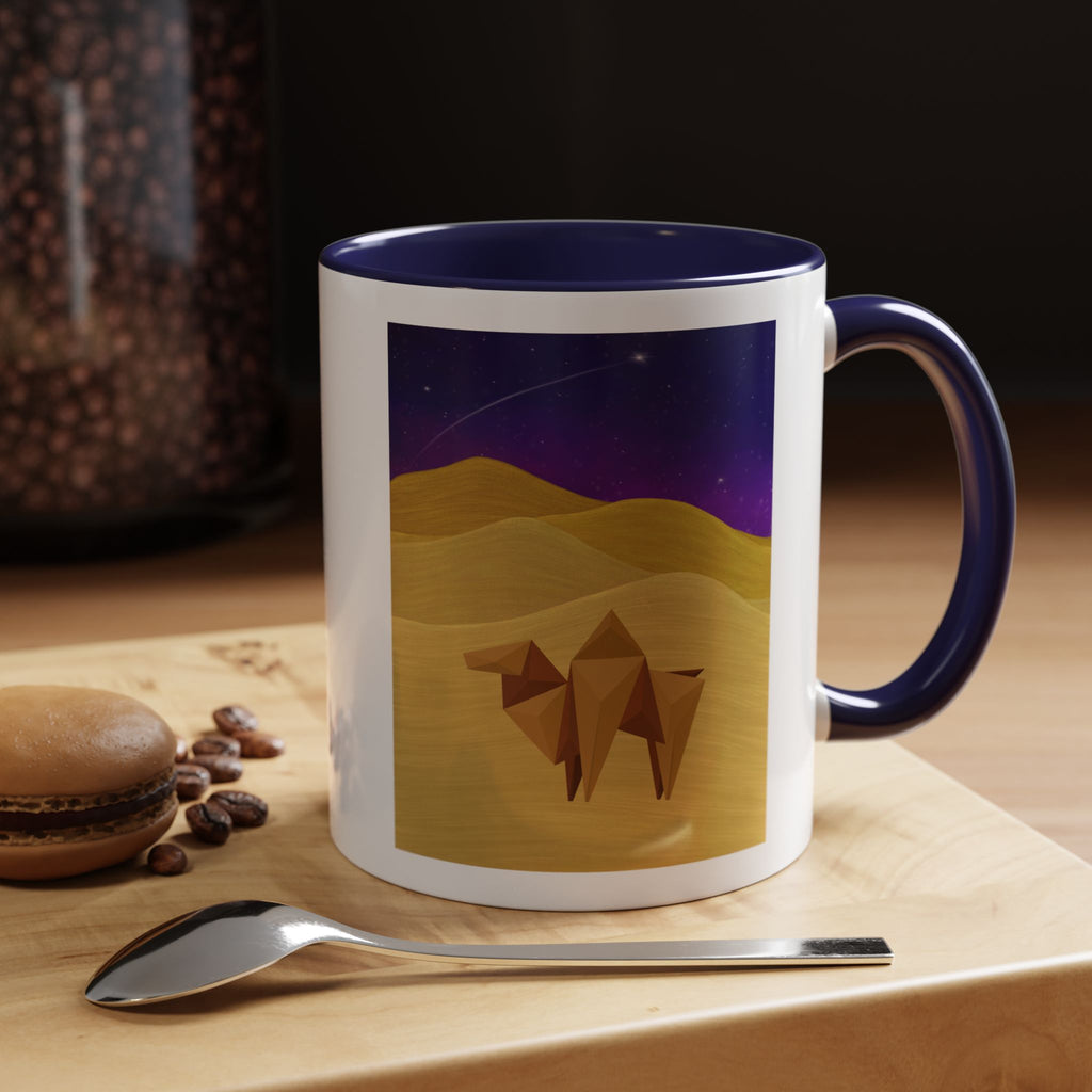 Camel Desert Accent Coffee Mug — Origami Camel Night Sky (11/15oz)