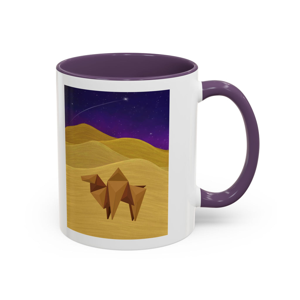 Camel Desert Accent Coffee Mug — Origami Camel Night Sky (11/15oz)