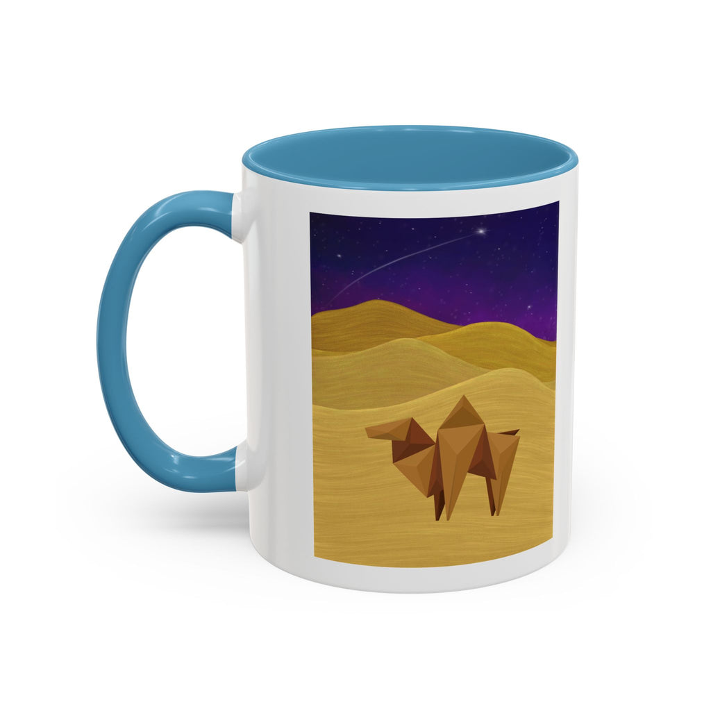 Camel Desert Accent Coffee Mug — Origami Camel Night Sky (11/15oz)