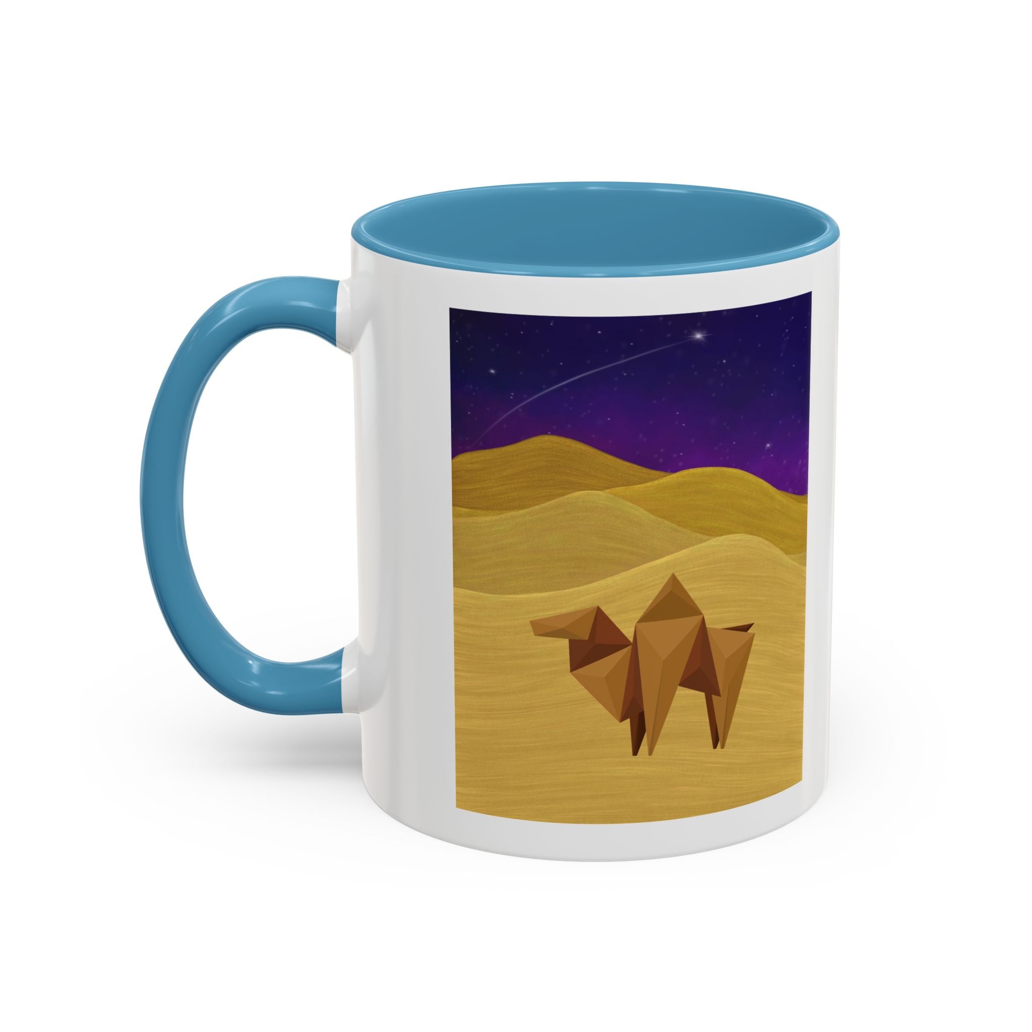 Camel Desert Accent Coffee Mug — Origami Camel Night Sky (11/15oz)