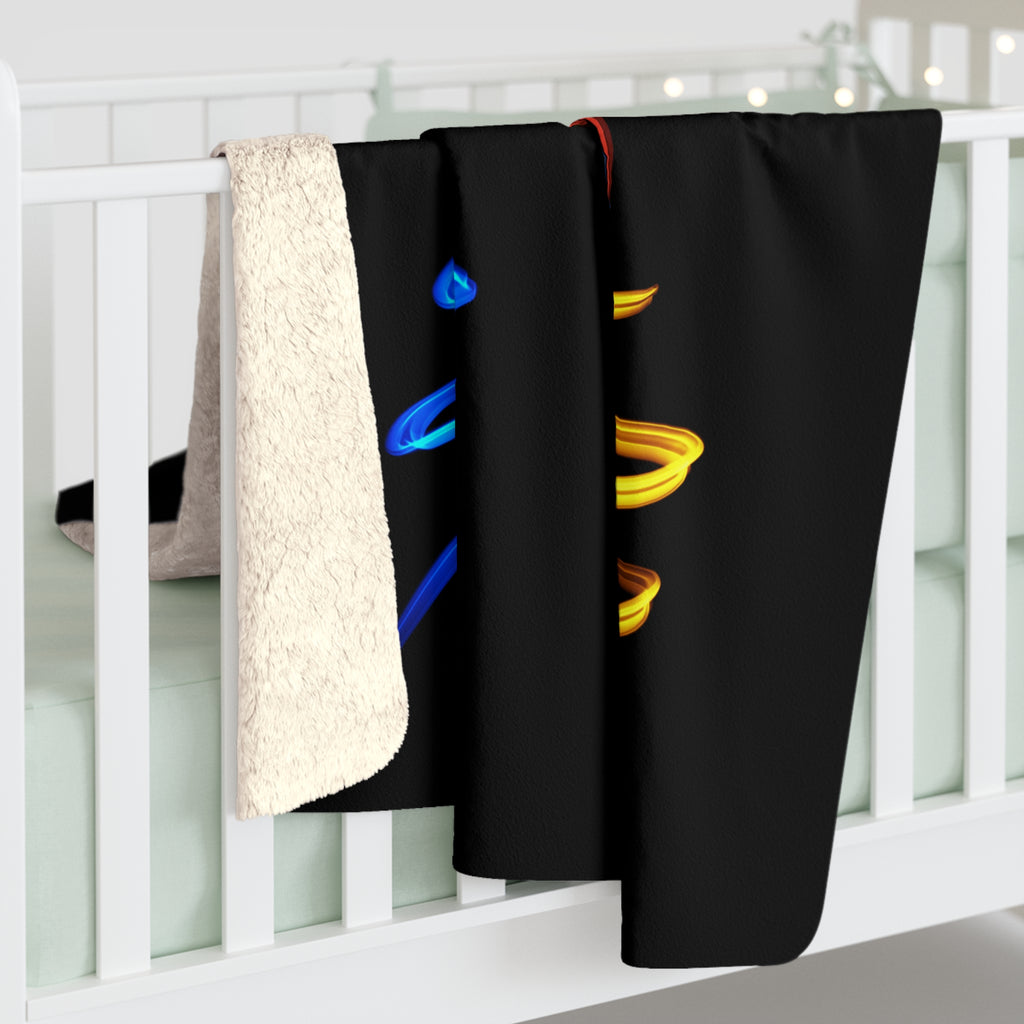 Origami Macaw Parrot Spiral Sherpa Fleece Blanket | Tropical Bird Throw