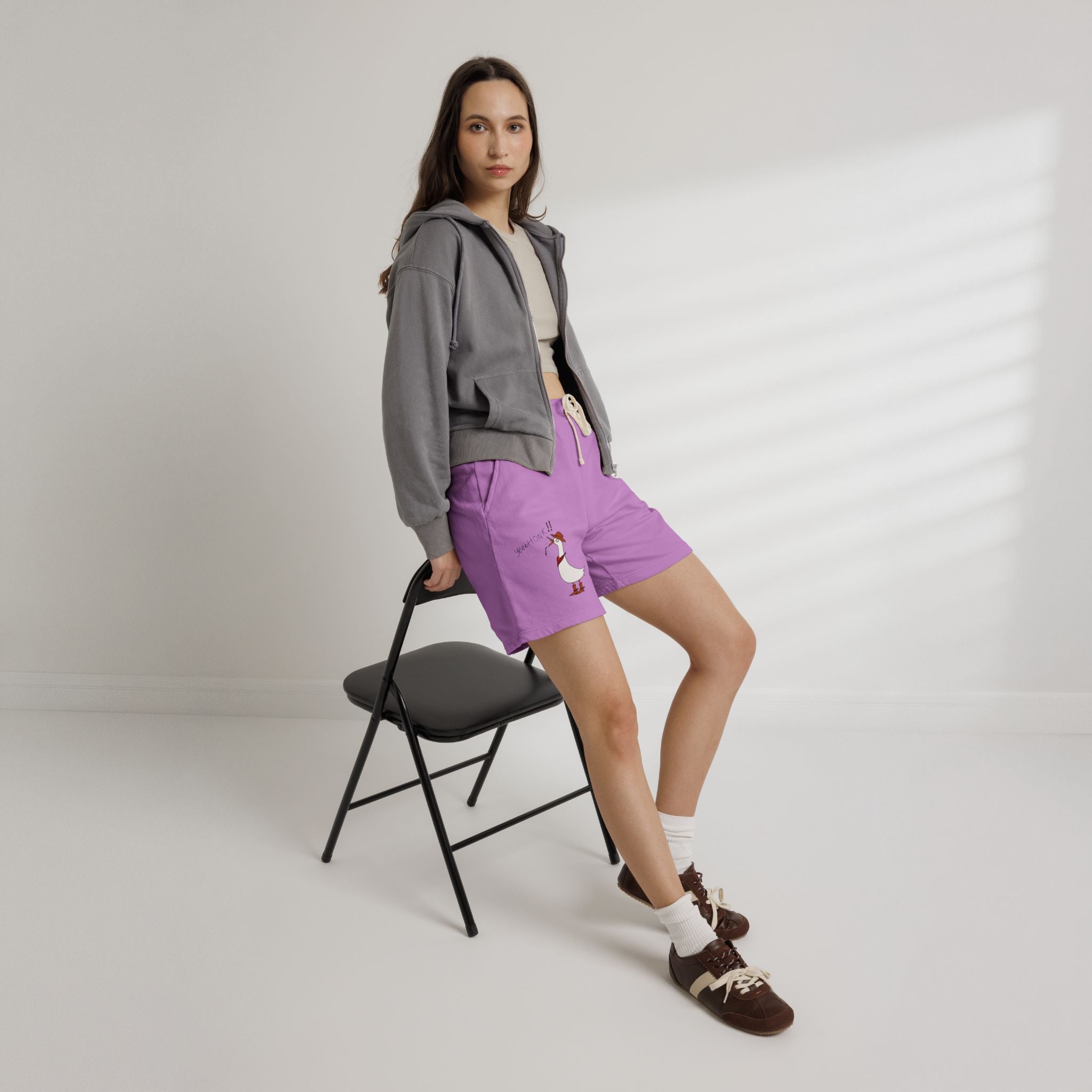 Cowboy Goose -  Illustration Sweat Shorts | Casual Graphic Shorts