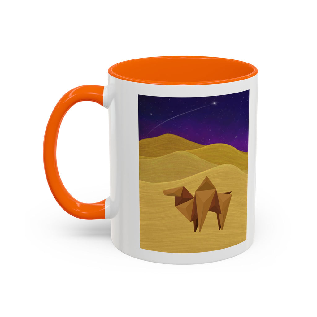 Camel Desert Accent Coffee Mug — Origami Camel Night Sky (11/15oz)