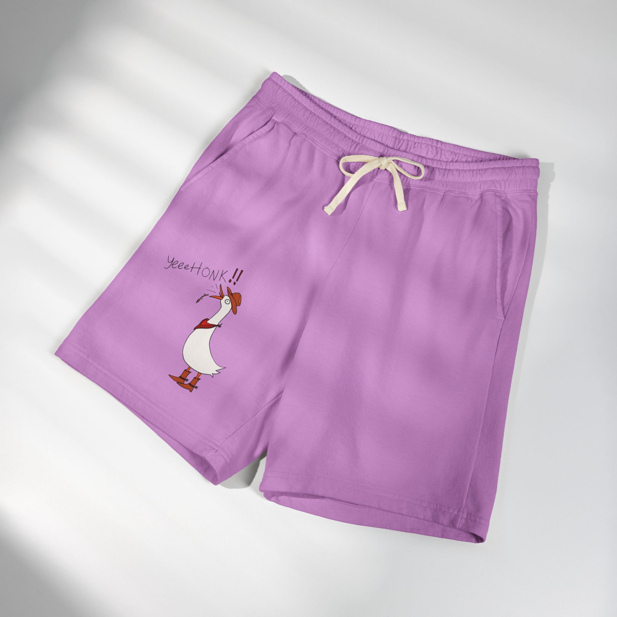 Cowboy Goose -  Illustration Sweat Shorts | Casual Graphic Shorts