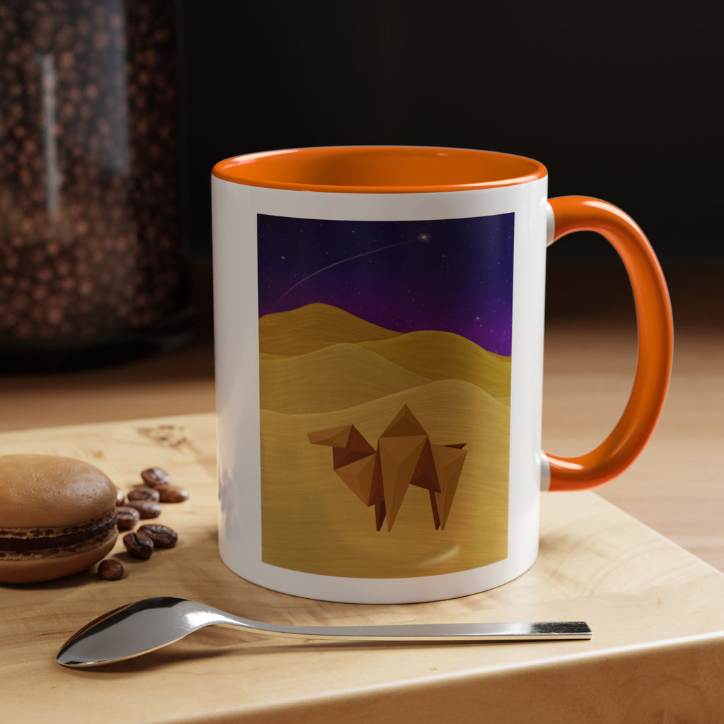 Camel Desert Accent Coffee Mug — Origami Camel Night Sky (11/15oz)