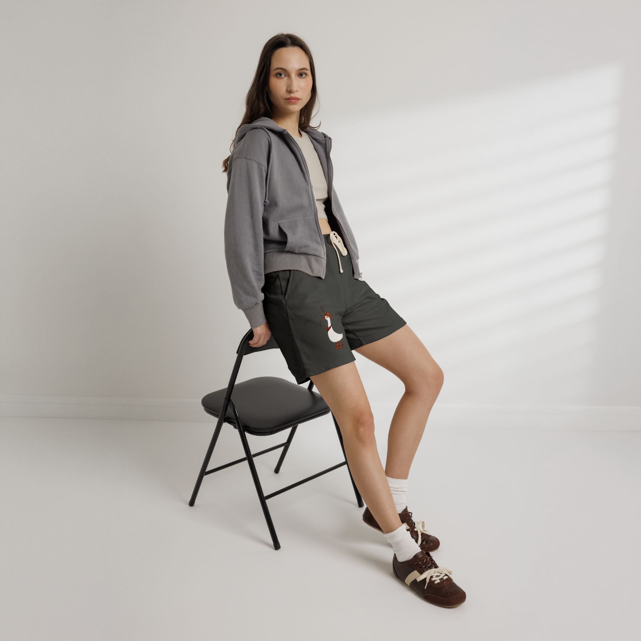 Cowboy Goose -  Illustration Sweat Shorts | Casual Graphic Shorts