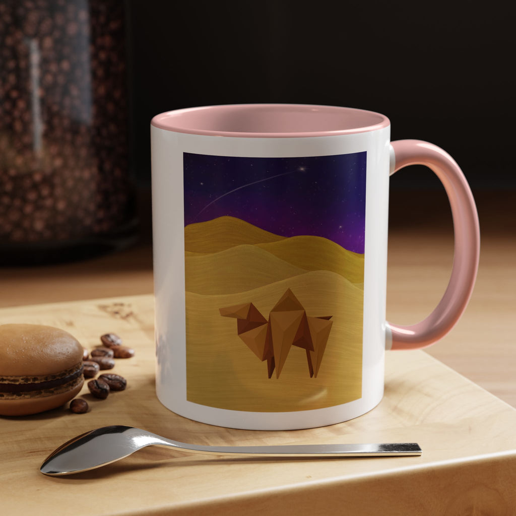 Camel Desert Accent Coffee Mug — Origami Camel Night Sky (11/15oz)
