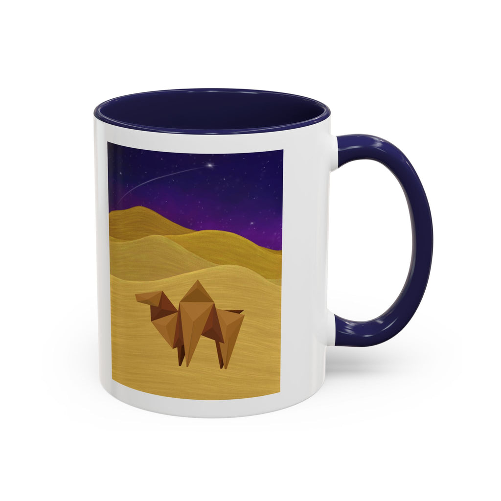 Camel Desert Accent Coffee Mug — Origami Camel Night Sky (11/15oz)