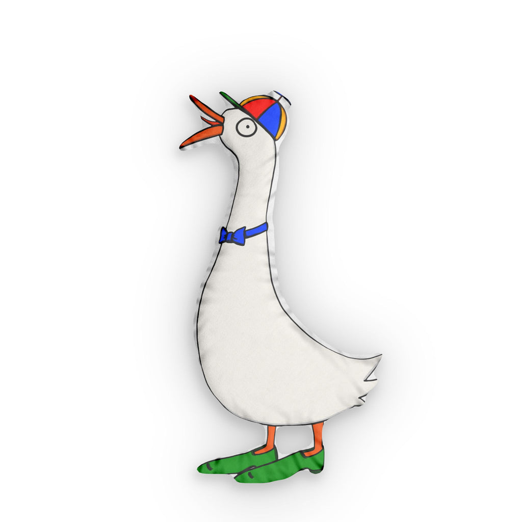 Silly Goose Pillow — Whimsical Goose Decorative Cushion