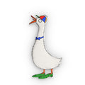 Silly Goose Pillow — Whimsical Goose Decorative Cushion