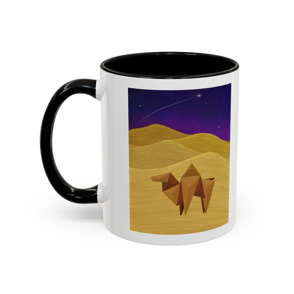 Camel Desert Accent Coffee Mug — Origami Camel Night Sky (11/15oz)