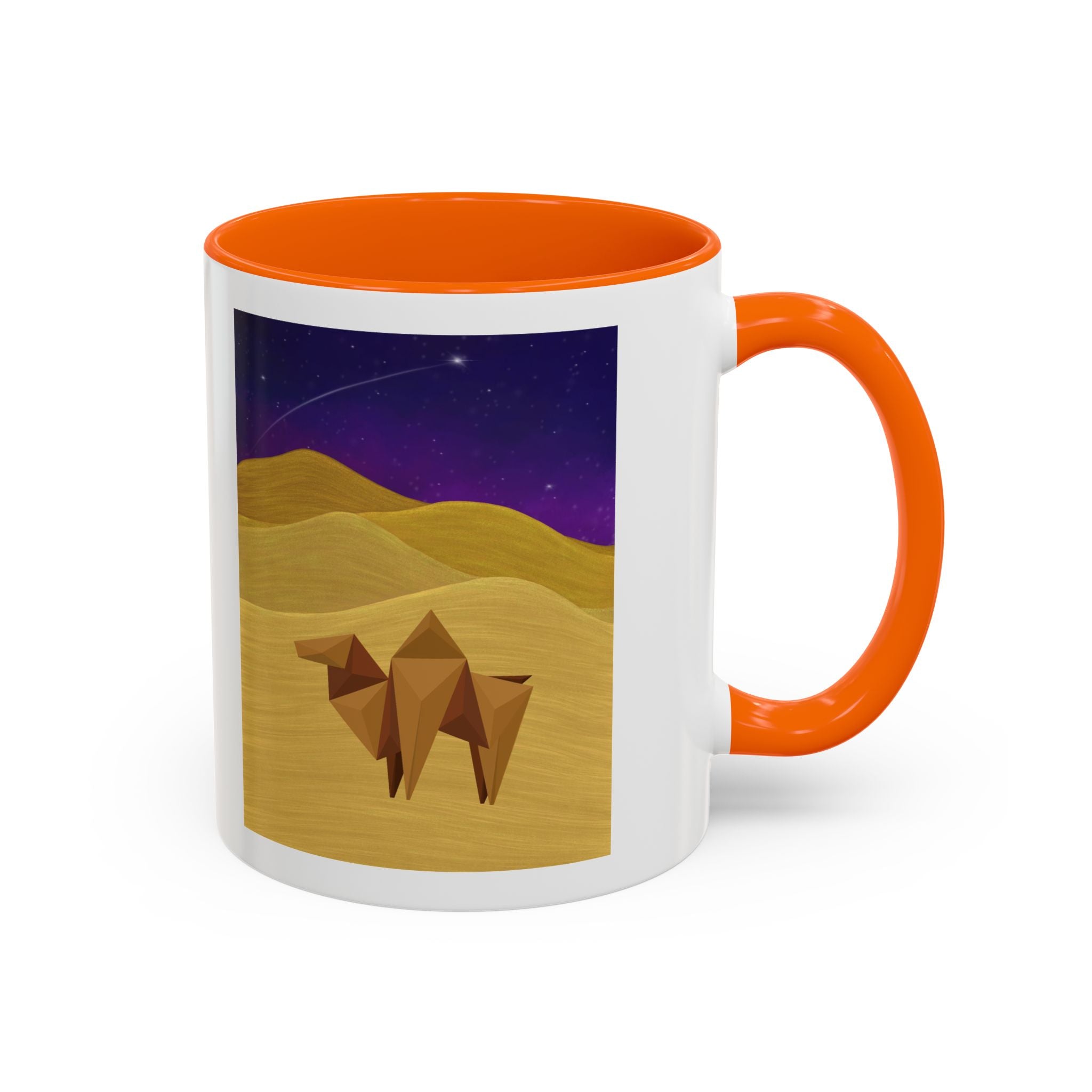 Camel Desert Accent Coffee Mug — Origami Camel Night Sky (11/15oz)