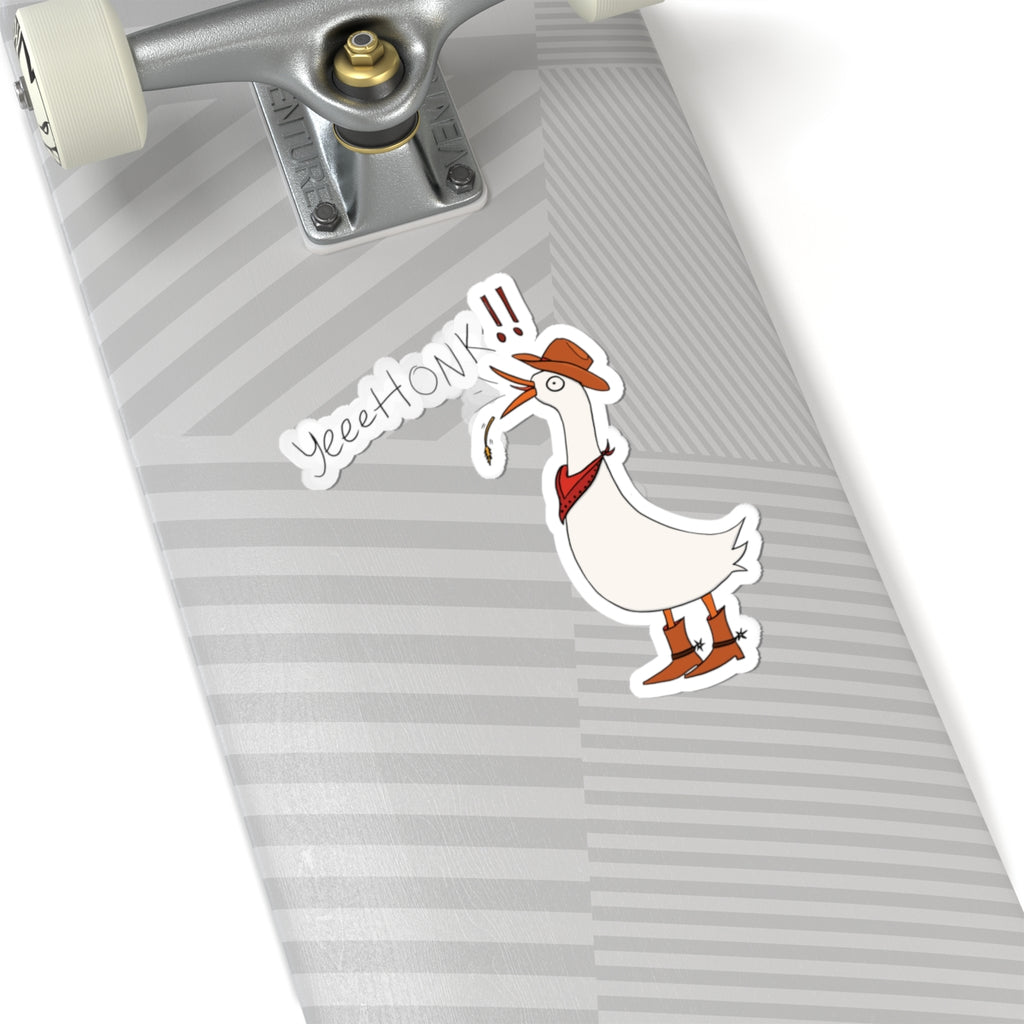 YeeetHonk Cowboy Goose Kiss-Cut Sticker