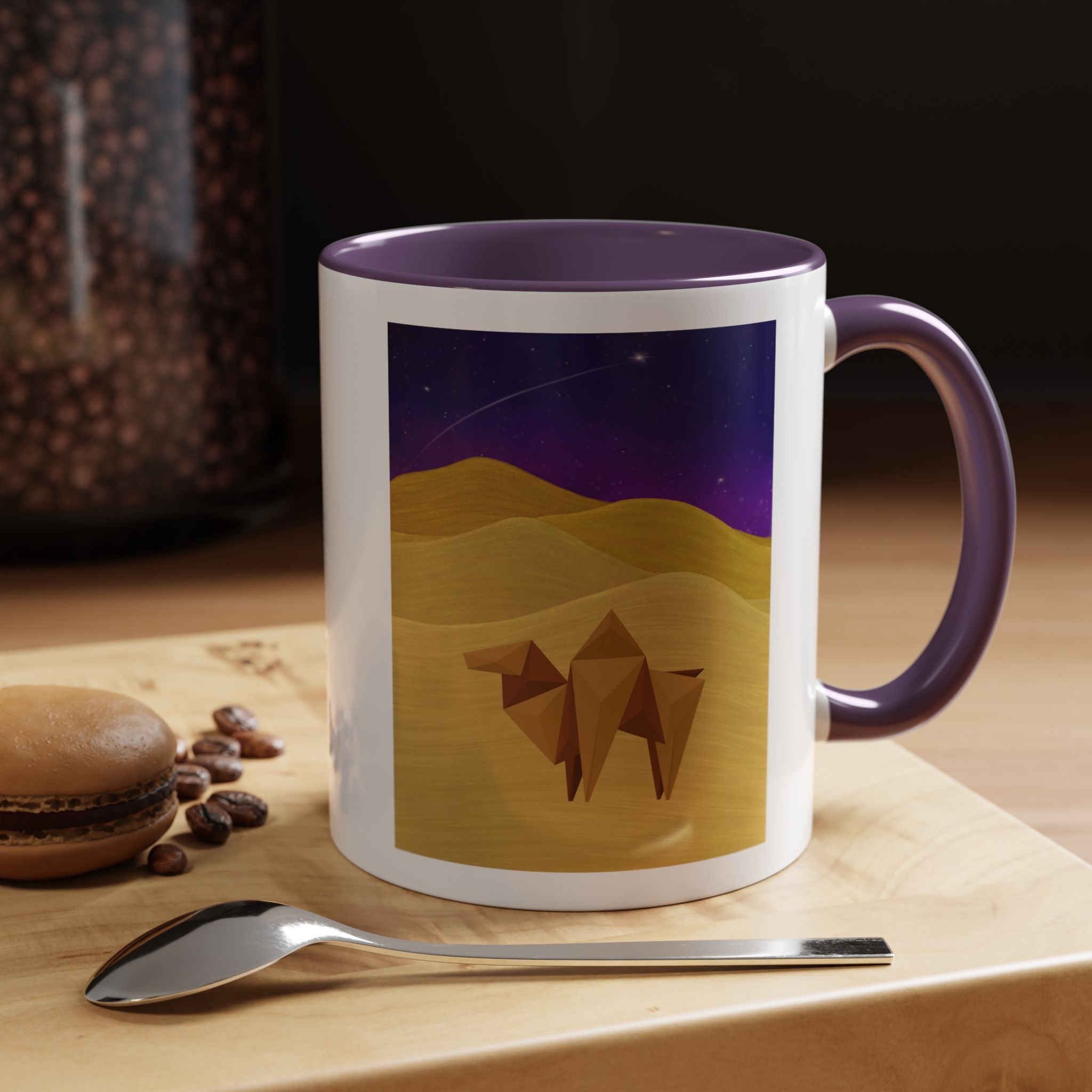 Camel Desert Accent Coffee Mug — Origami Camel Night Sky (11/15oz)