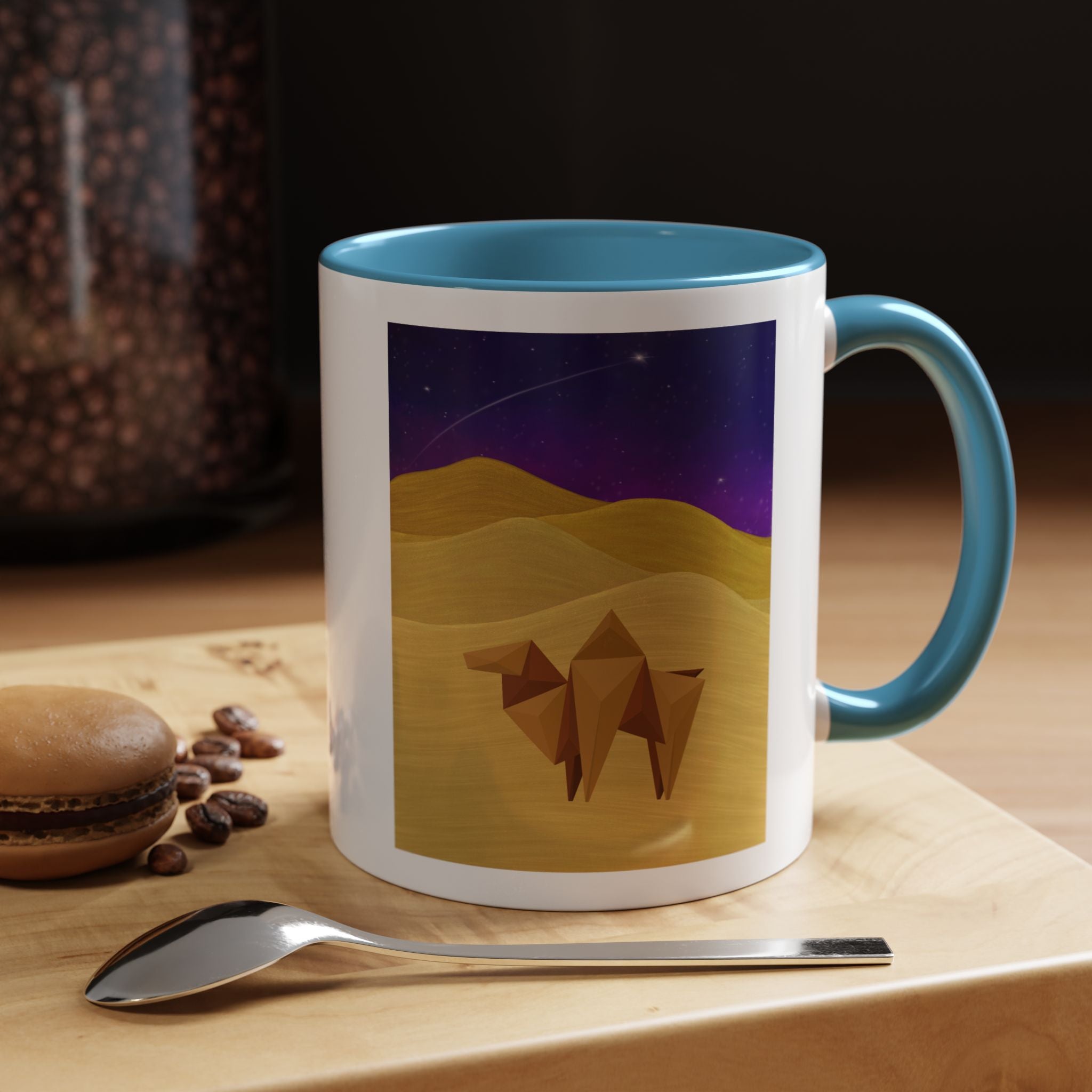 Camel Desert Accent Coffee Mug — Origami Camel Night Sky (11/15oz)