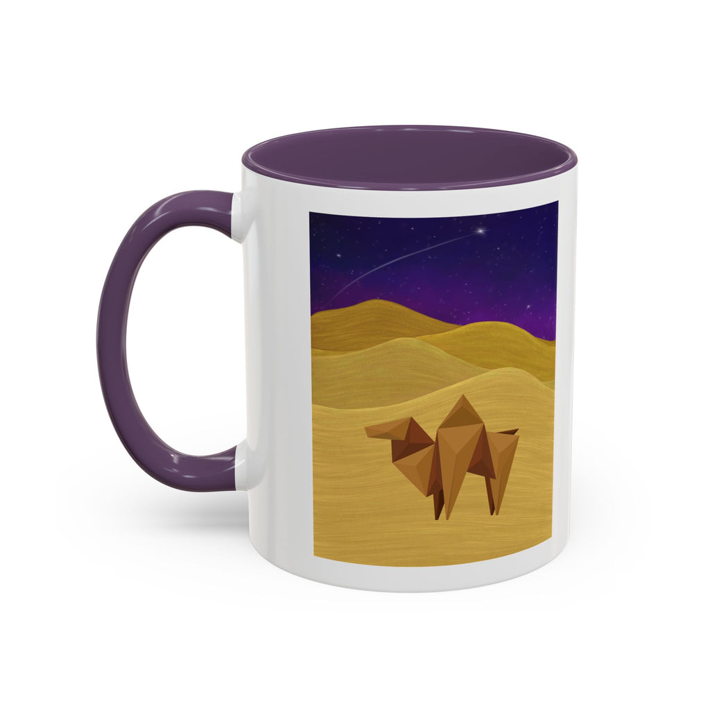 Camel Desert Accent Coffee Mug — Origami Camel Night Sky (11/15oz)