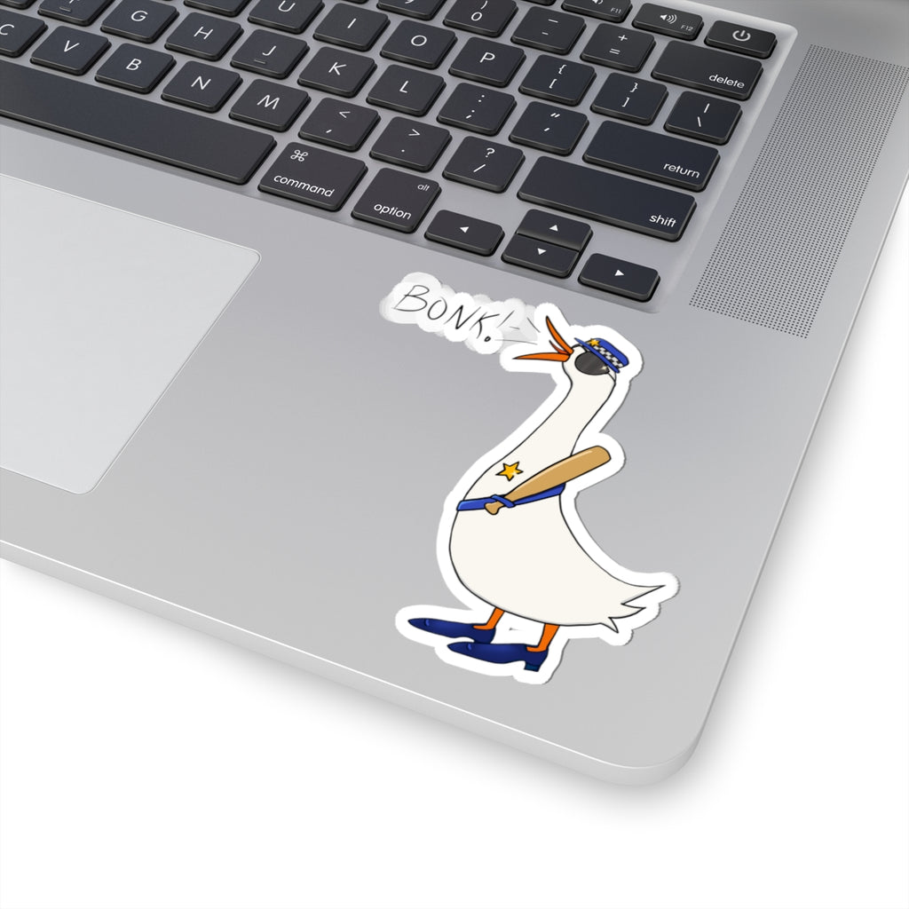 Bonk Police Goose Kiss-Cut Sticker