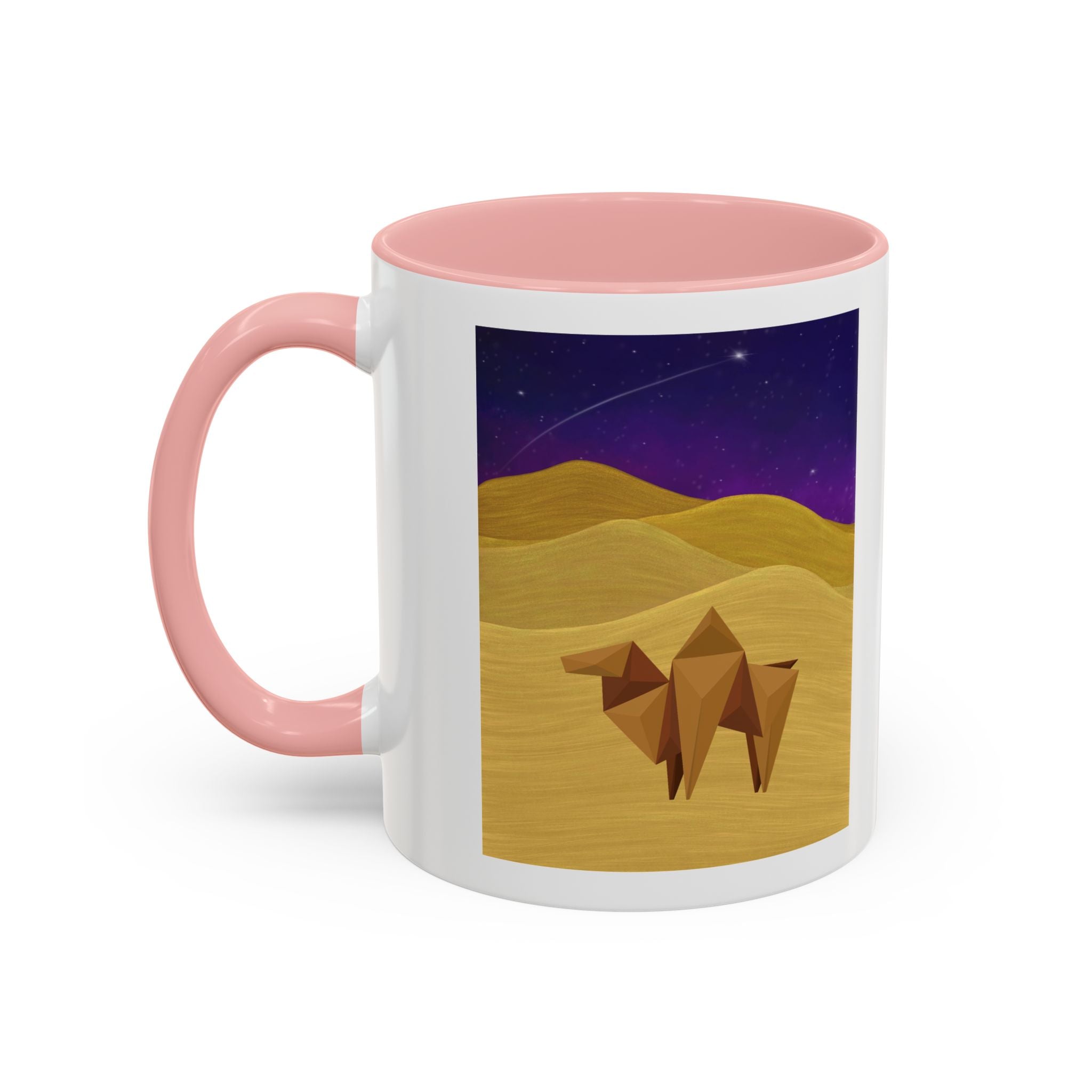 Camel Desert Accent Coffee Mug — Origami Camel Night Sky (11/15oz)