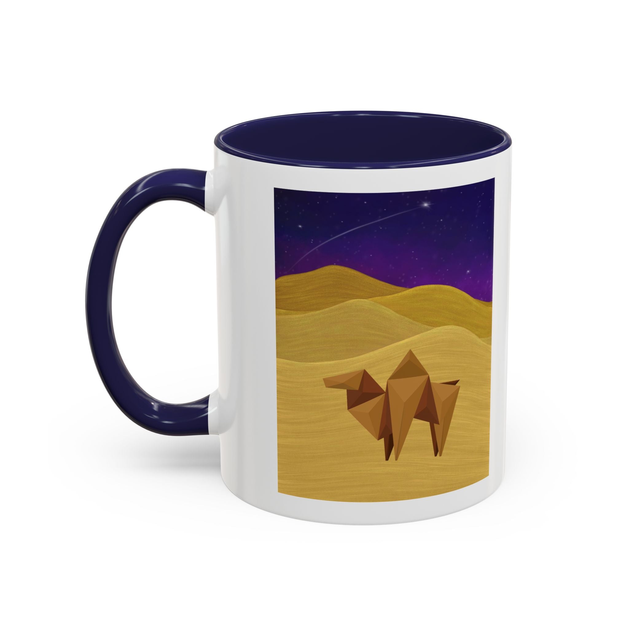 Camel Desert Accent Coffee Mug — Origami Camel Night Sky (11/15oz)