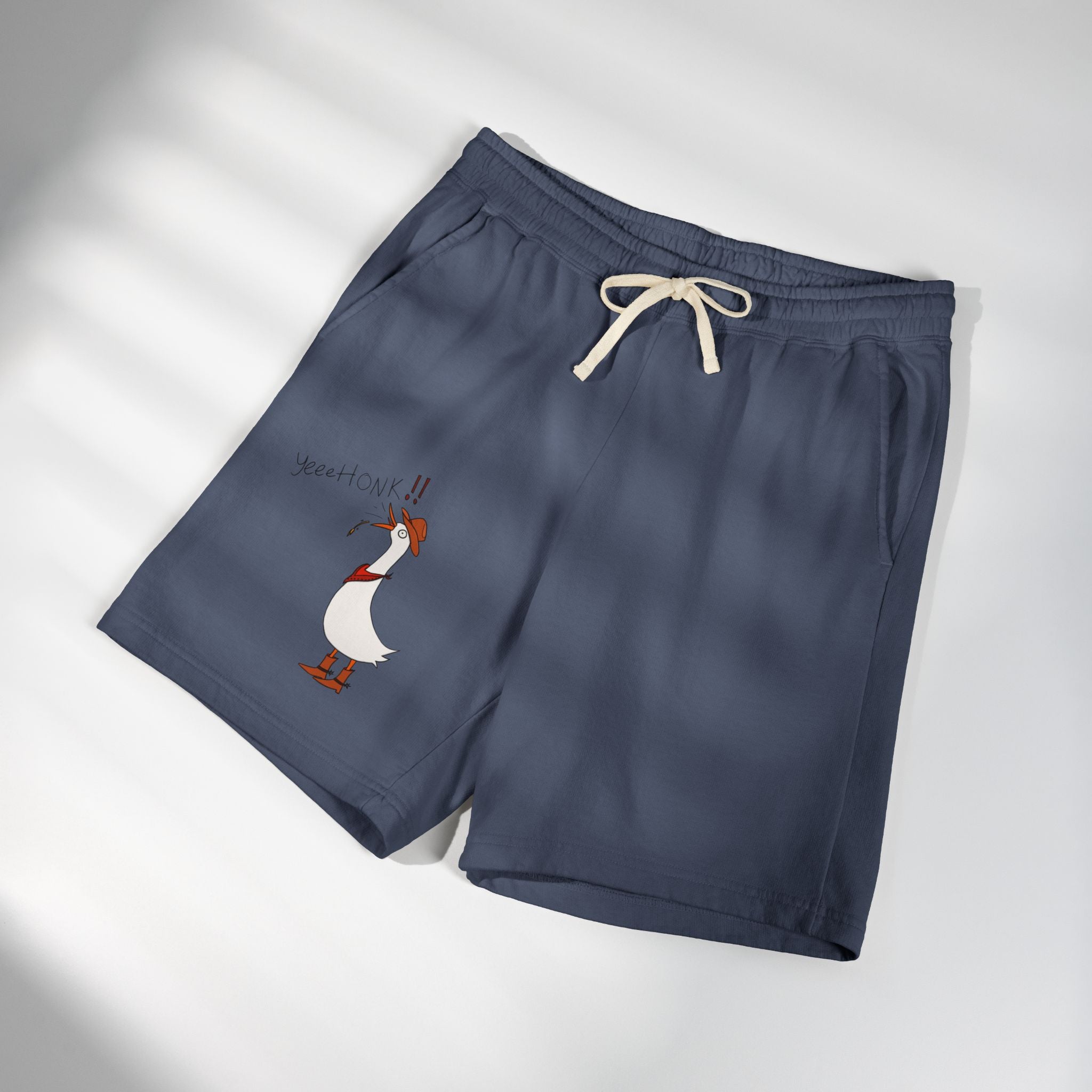 Cowboy Goose -  Illustration Sweat Shorts | Casual Graphic Shorts